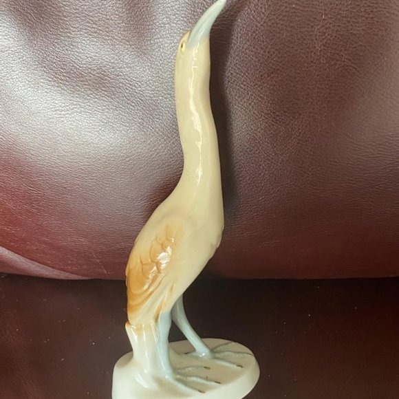 VINTAGE  ROYAL  DUX  STORK  FIGURINE  HAND  PAINTED. - Picture 1 of 5